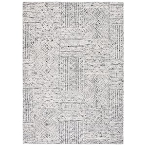 Abstract Black/Ivory 5 ft. x 8 ft. Geometric Area Rug
