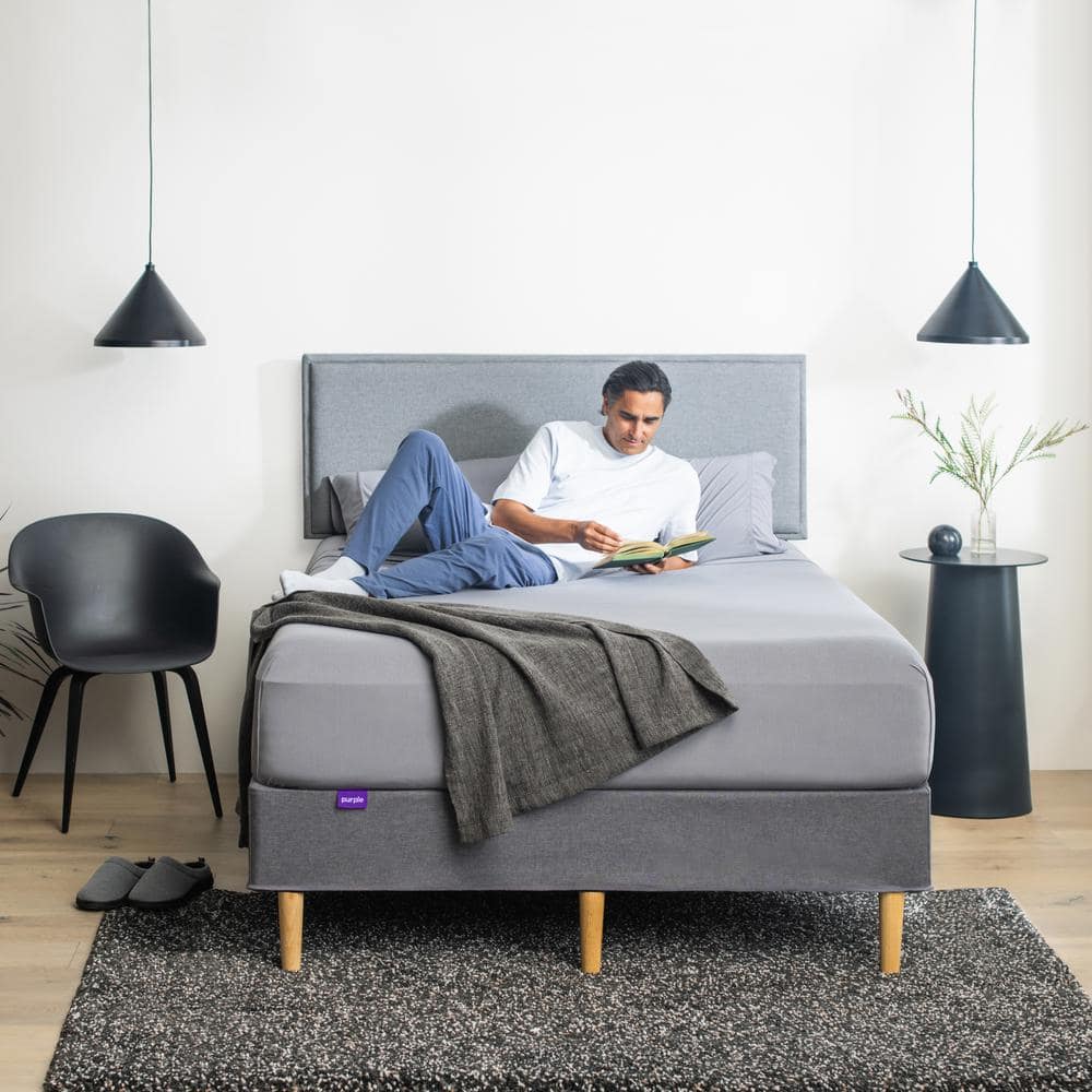 Deep Purple Twin Bamboo Polyester Sheet Set