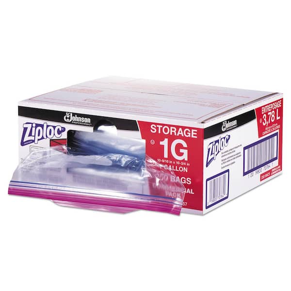 Ziploc Commercial Foodservice Storage Bags 1 Gal. 1.75 mil 10-9/16 in. x 10- 3/4 in. Write-On Panel (250 Per Case) SJN682257 - The Home Depot
