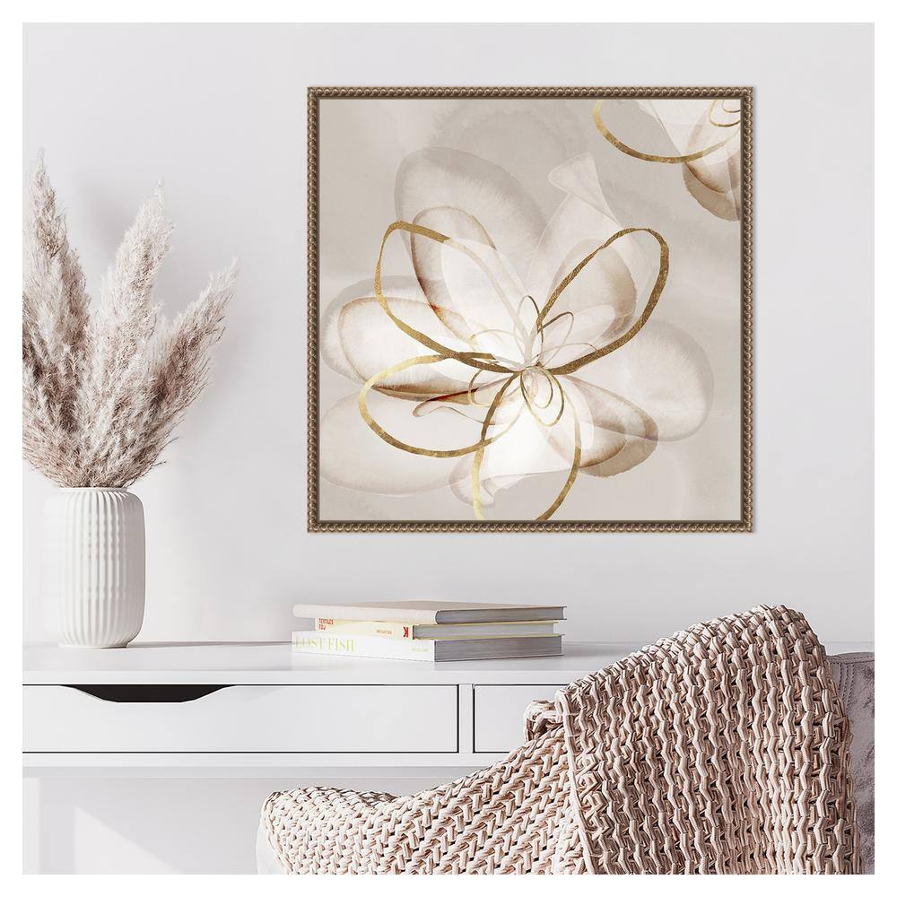 Eva Watts Abstract Floral Canvas Print with Bronze Frame, 22 x 22-in.