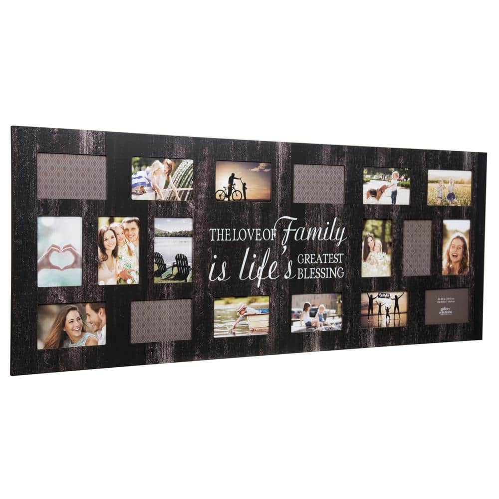 Pinnacle Family 4 in. x 6 in. Black Collage Picture Frame 16FW1375E - The  Home Depot
