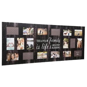 Family 4 in. x 6 in. Black Collage Picture Frame