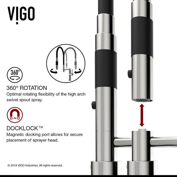Norwood Single-Handle Pull-Down Sprayer Kitchen Faucet in Stainless Steel Norwood Single-Handle Pull-Down Sprayer Kitchen Faucet in Stainless Steel