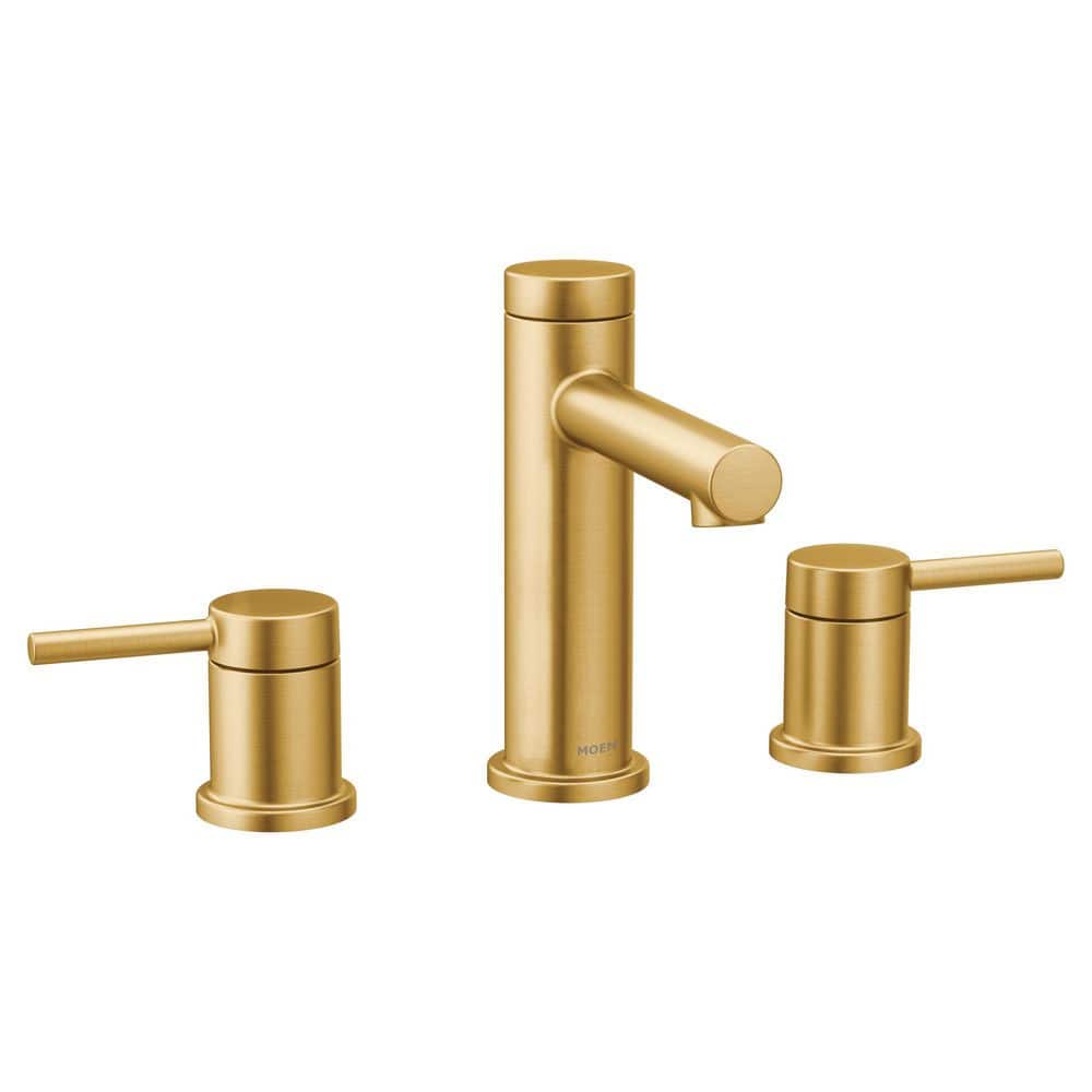 MOEN Align 8 in. Widespread 2-Handle Bathroom Faucet Trim Kit in Brushed Gold, Valve Included