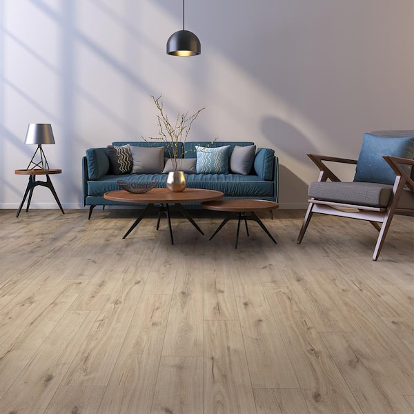 Berkmar View 12mm T x 7.56 in. W Waterproof Laminate Wood Flooring (15.95 sq. ft./case)