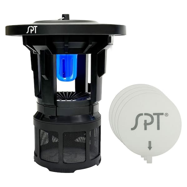 SPT Outdoor Electric Insect Trap with UV Lamp and 4-Glue Pads SET