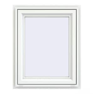 29.5 in. x 35.5 in. V-4500 Series White Vinyl Left-Handed Casement Window with Fiberglass Mesh Screen