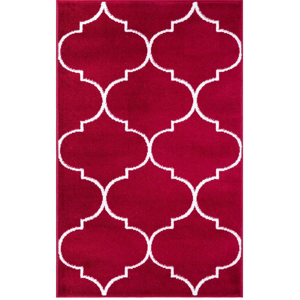 Concord Global Trading Jefferson Collection Morocco Trellis Red 3