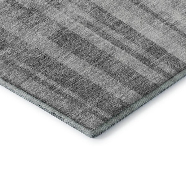 Mayfield Premium Machine Washable Abstract AMF1063 Gray 8 ft. x 10 ft. Area Rug