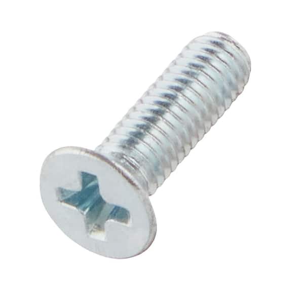 M3-0.5x10mm Zinc Flat Head Phillips Drive Machine Screw 2-Pieces