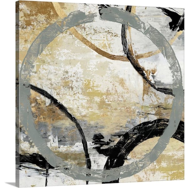 GreatBigCanvas "Gold and Black Rings I" by Tom Reeves Canvas Wall Art