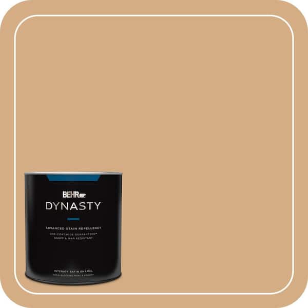 BEHR DYNASTY 1 qt. #BXC-67 Santa Fe Tan Satin Enamel Interior Stain-Blocking Paint & Primer