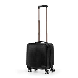 18 in. carry-on suitcase boarding box, small luggage, waterproof trolley case, black