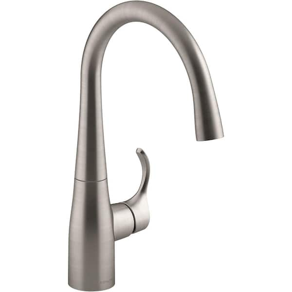 KOHLER Simplice Single-Handle Bar Faucet in Vibrant Stainless