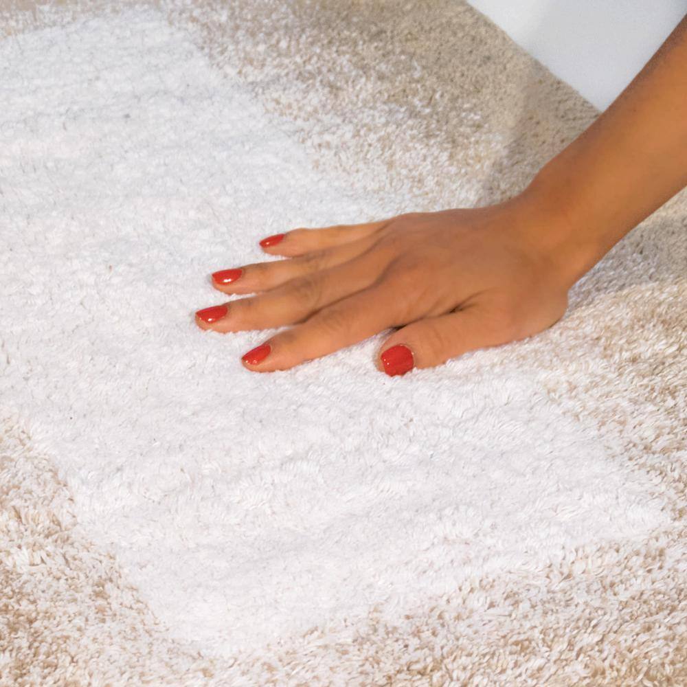 Whitney Ombre Beige Cotton Reversible Bath Rug Set