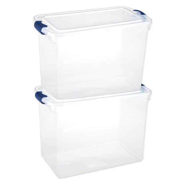 Homz 15.5 Quart Heavy Duty Clear Plastic Stackable Storage Containers, 12  Pack, 1 Piece - Smith's Food and Drug