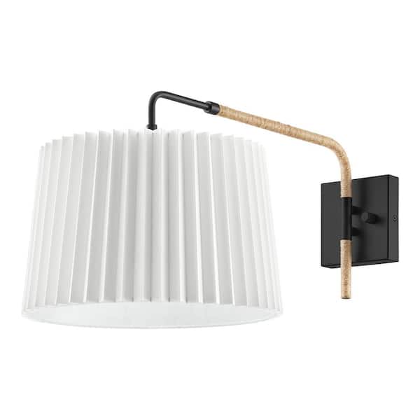 Garay 13 in. 1-Light Matte Black Wall Sconce