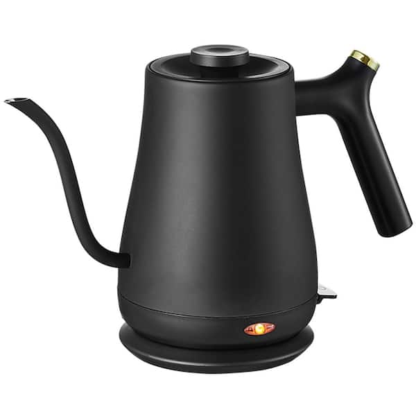 SVOPES Gooseneck Kettle 1 L Capacity 1200 W 304 Stainless steel For Coffee/Tea Boil-Dry Protection Auto-shut-off, 1 cup, black
