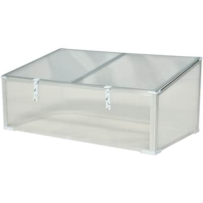 39 in. Aluminum Single Garden Bed Cold Frame Mini-Greenhouse Plant Protector