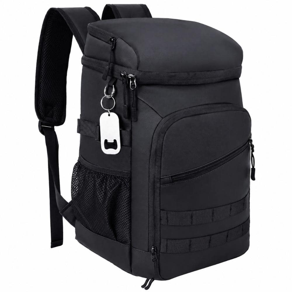33-Can Tactical-Style Insulated Backpack Cooler with 2 Leak-Proof Compartments for Beach, Hiking and Camping