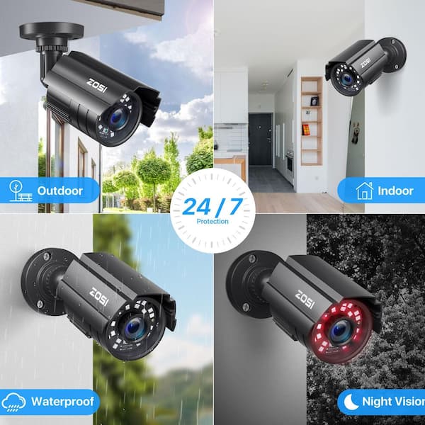 16-Channel 5MP-Lite 4TB DVR Security Camera System with 16 1080P Outdoor Wired Bullet Cameras