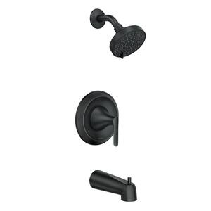 Findlay Single-Handle 6-Spray Tub and Shower Faucet in Matte Black (Valve Included)