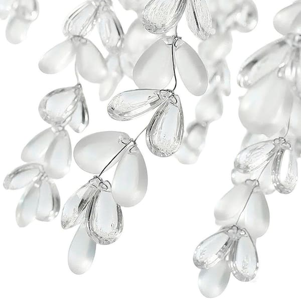 YANSUN 32 in. 10-Light Gold Tree Branch Crystal Chandelier Modern