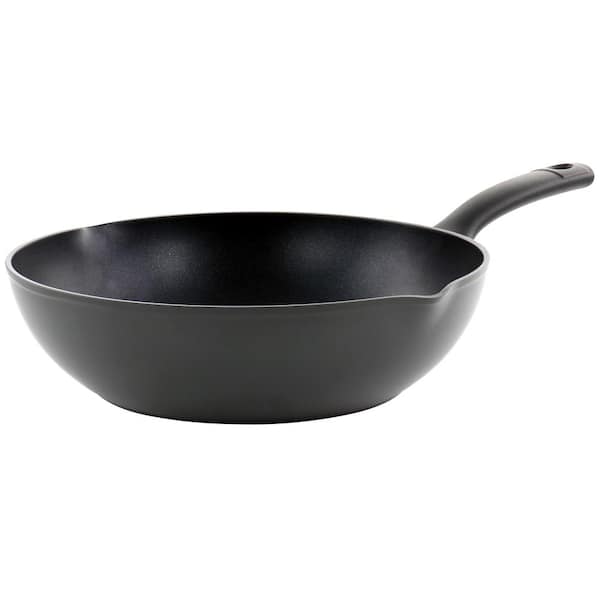 Oster Kingsway 4.1 qt. Aluminum Nonstick Wok in Black