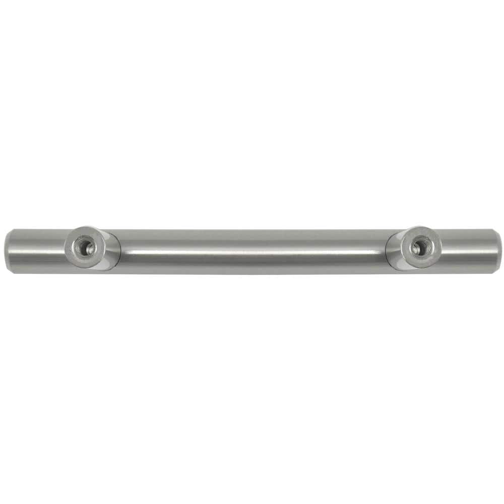 Melrose Brushed Nickel Cylindrical Bar Pull with Mounting Hardware