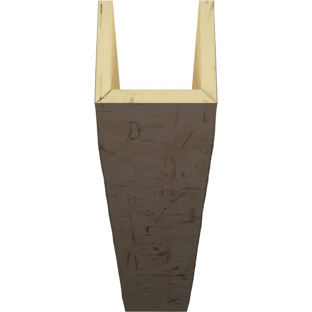 Natural Honey Dew Faux Wood U-Shaped Ceiling Beam, 4" x 4" x 8'