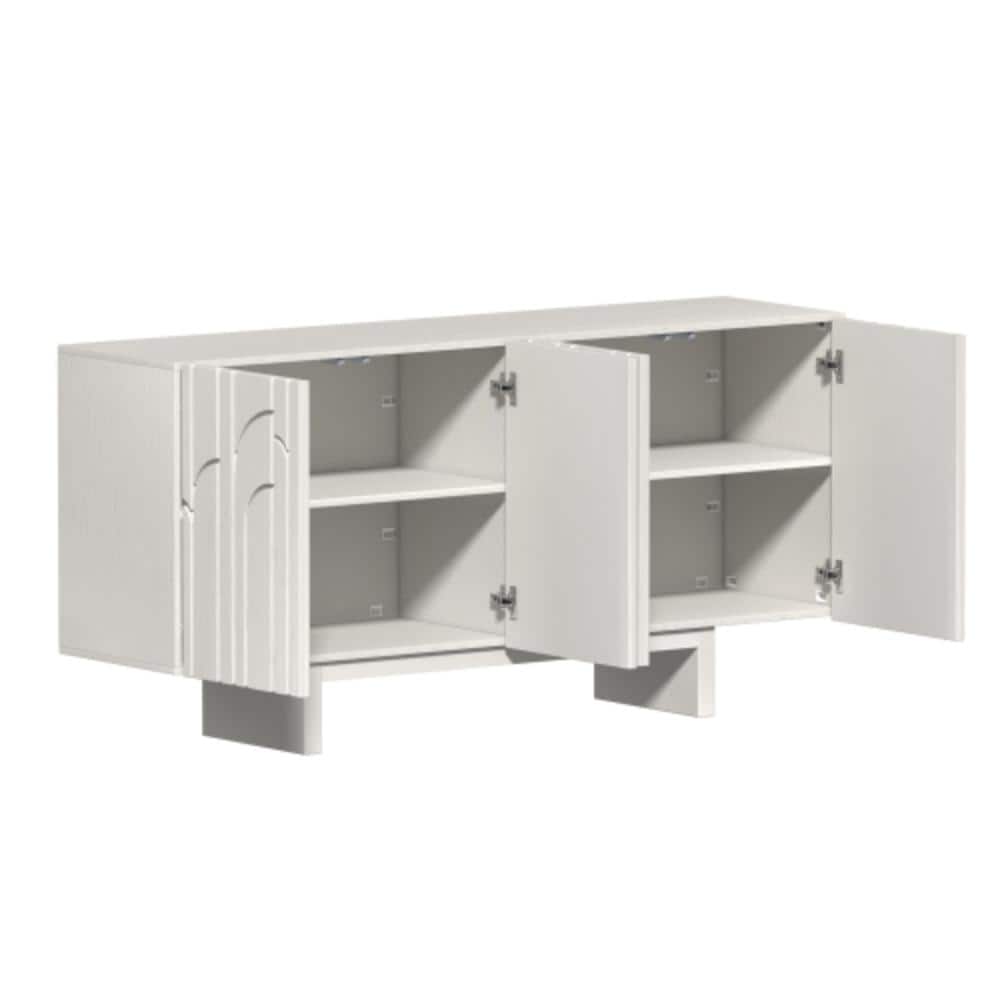 63 in. W x 15.75 in. D x 30.7 in. H Bathroom White Linen Cabinet with Soft-Closing Hinges price history on PriceWatchPro