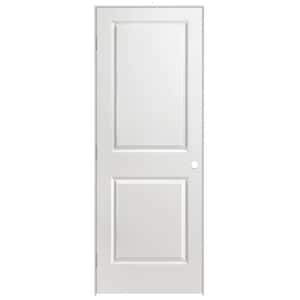 24 in. x 80 in. 2 Panel Square Primed Right-Hand Hollow Core Composite Single Prehung Interior Door