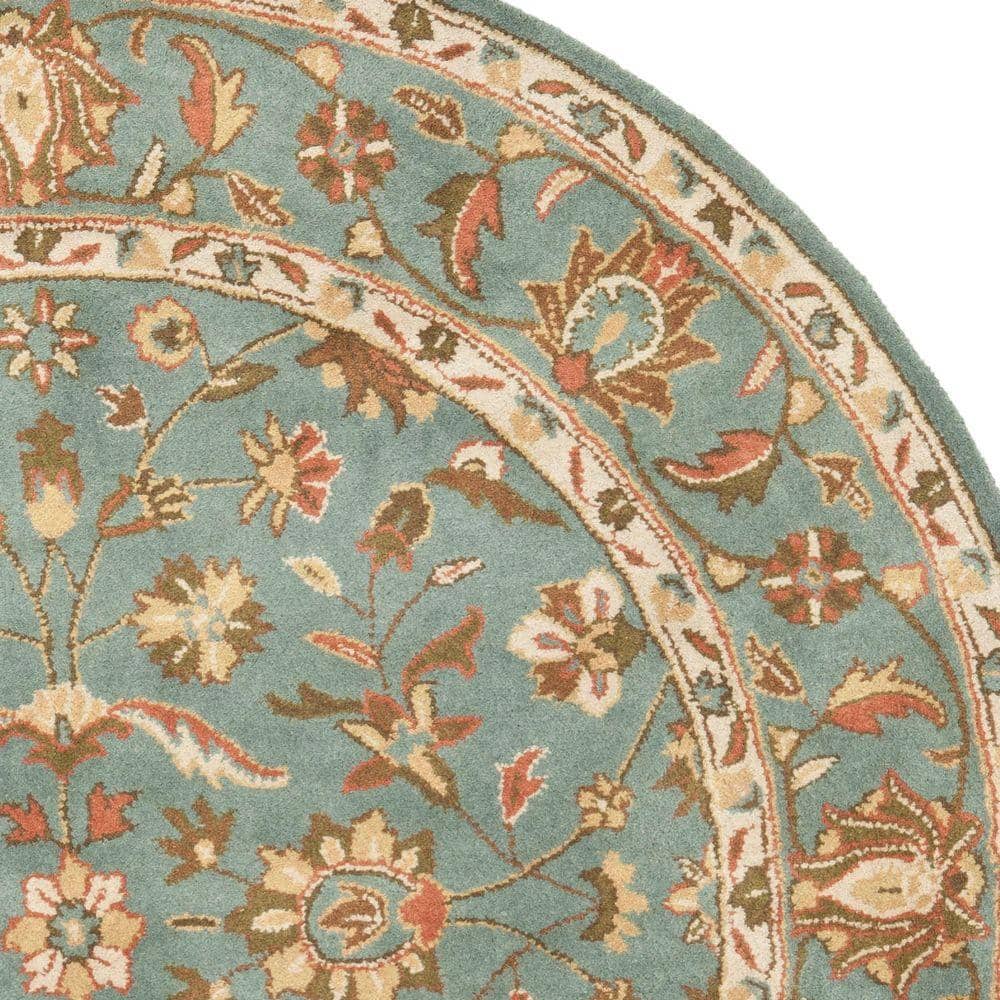Heritage Blue Hand-Tufted Wool 4' Round Area Rug