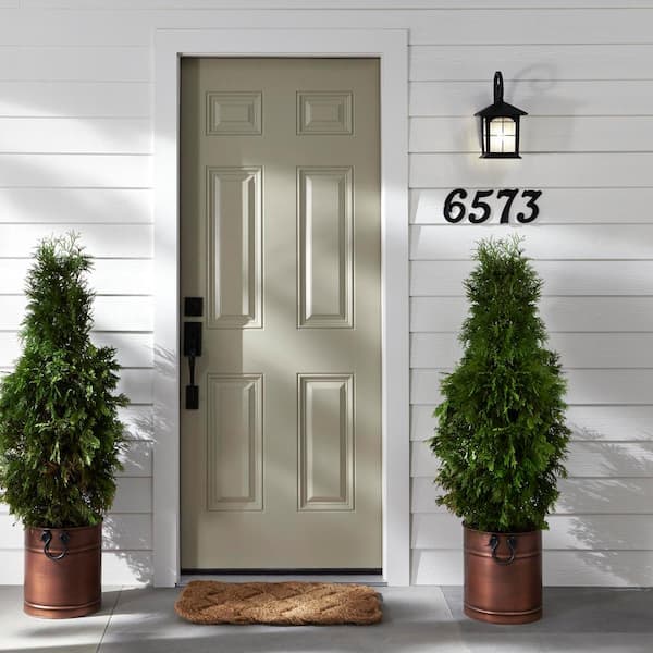 5-1/2 in. Black Plastic House Number 6
