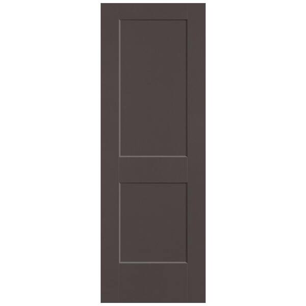 Masonite 28 in. x 80 in. 2-Panel Logan Single Bore Solid Core Willow Wood Molded Composite Interior Door Slab