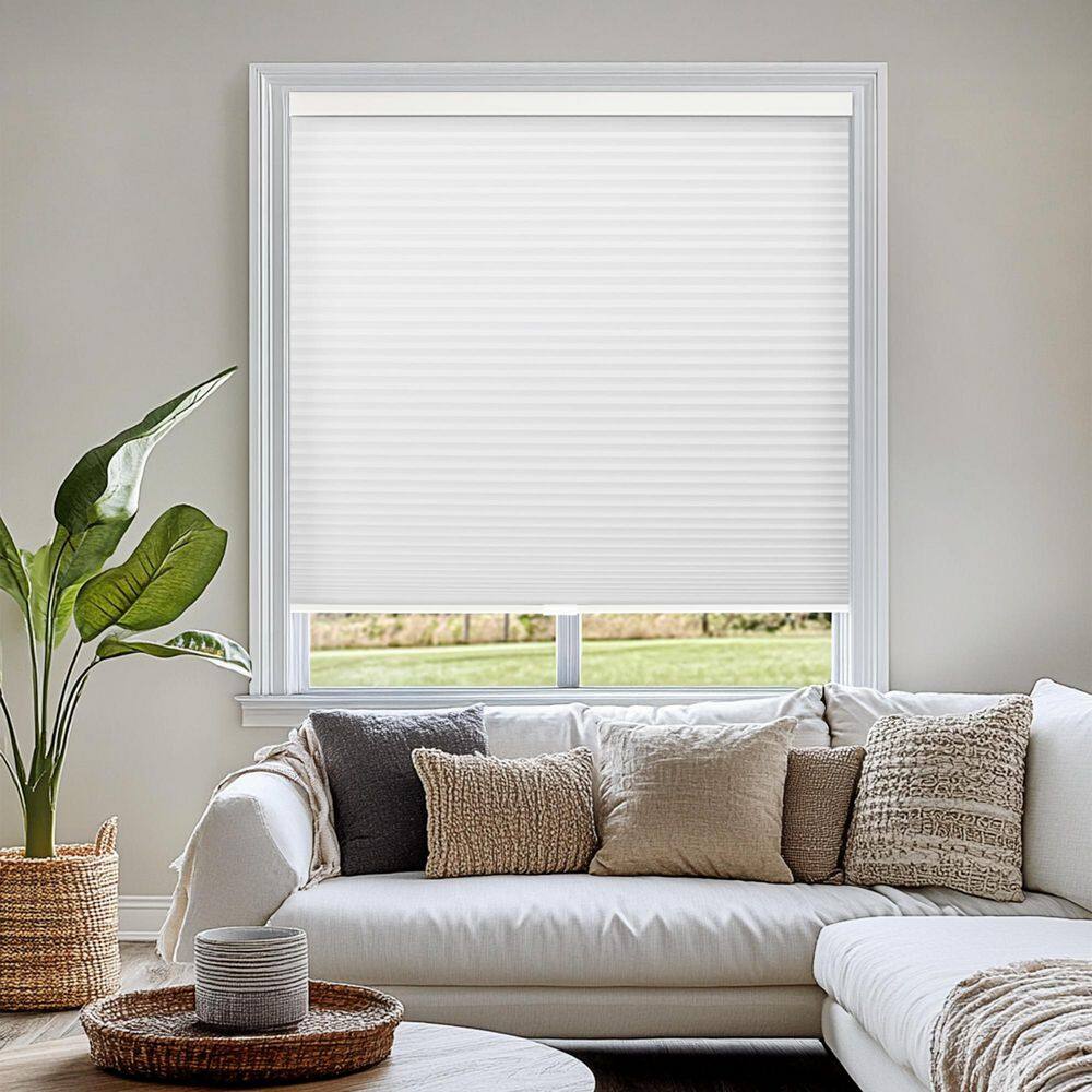 Cut-to-Size Morning Mist Privacy Light Filtering Cordless Polyester Cellular Shades 50.75 in. W x 64 in. L price history on PriceWatchPro