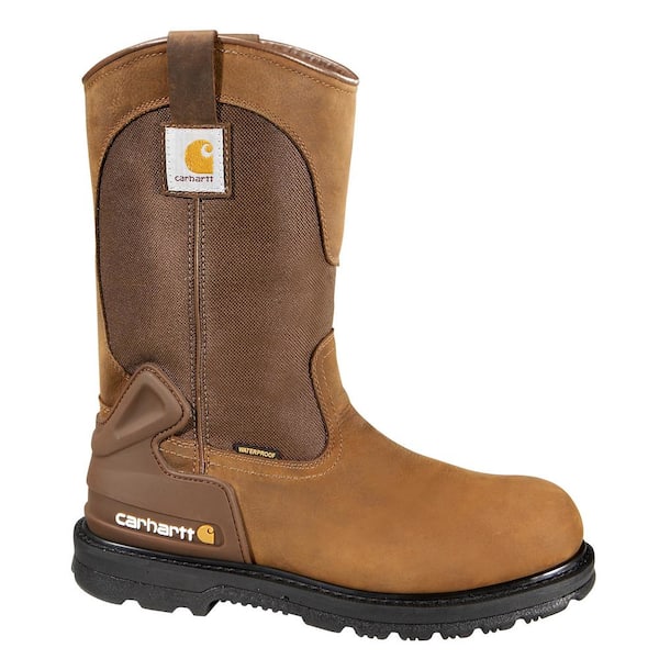 Carhartt Men's Core Waterproof Wellington Work Boots - Soft Toe - Brown Size 9.5(W)