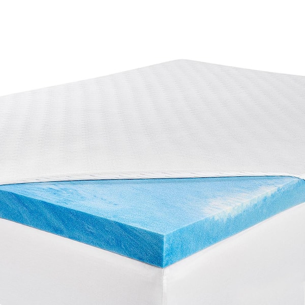 Full Size 3 Inch Gel Memory Foam Dual Layer popular Enhanced Cooling Mattress Topper Sup