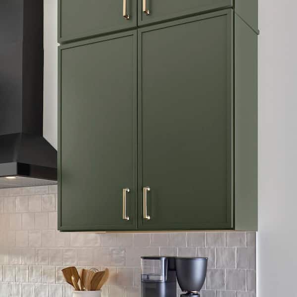 Leyton 30 in. W x 12 in. D x 30 in. H Ready to Assemble Plywood Slim Shaker Wall Kitchen Cabinet in Fern Green
