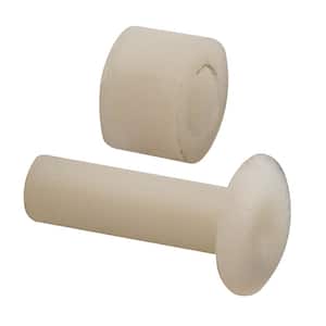 Sliding Window Roller, with Axle Pins, 7/32 in. Flat Nylon (4-pack)