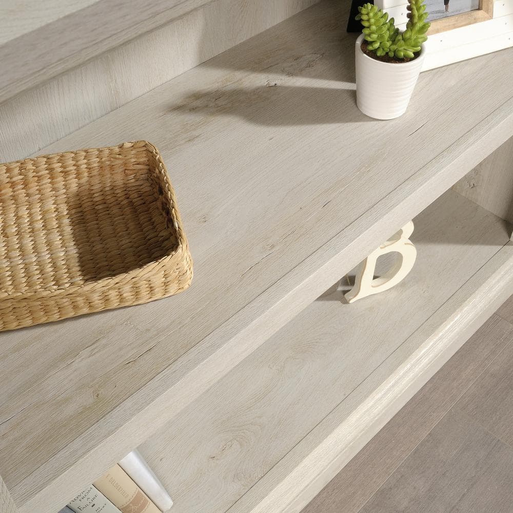 Adjustable Chalked Chestnut Wood 2-Shelf Bookcase