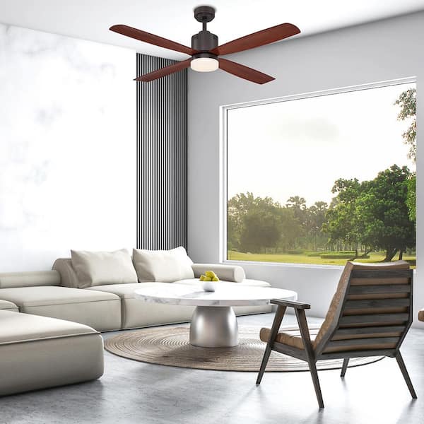Kitteridge 52 in. LED Indoor Medium Wood Ceiling Fan with Light Kit