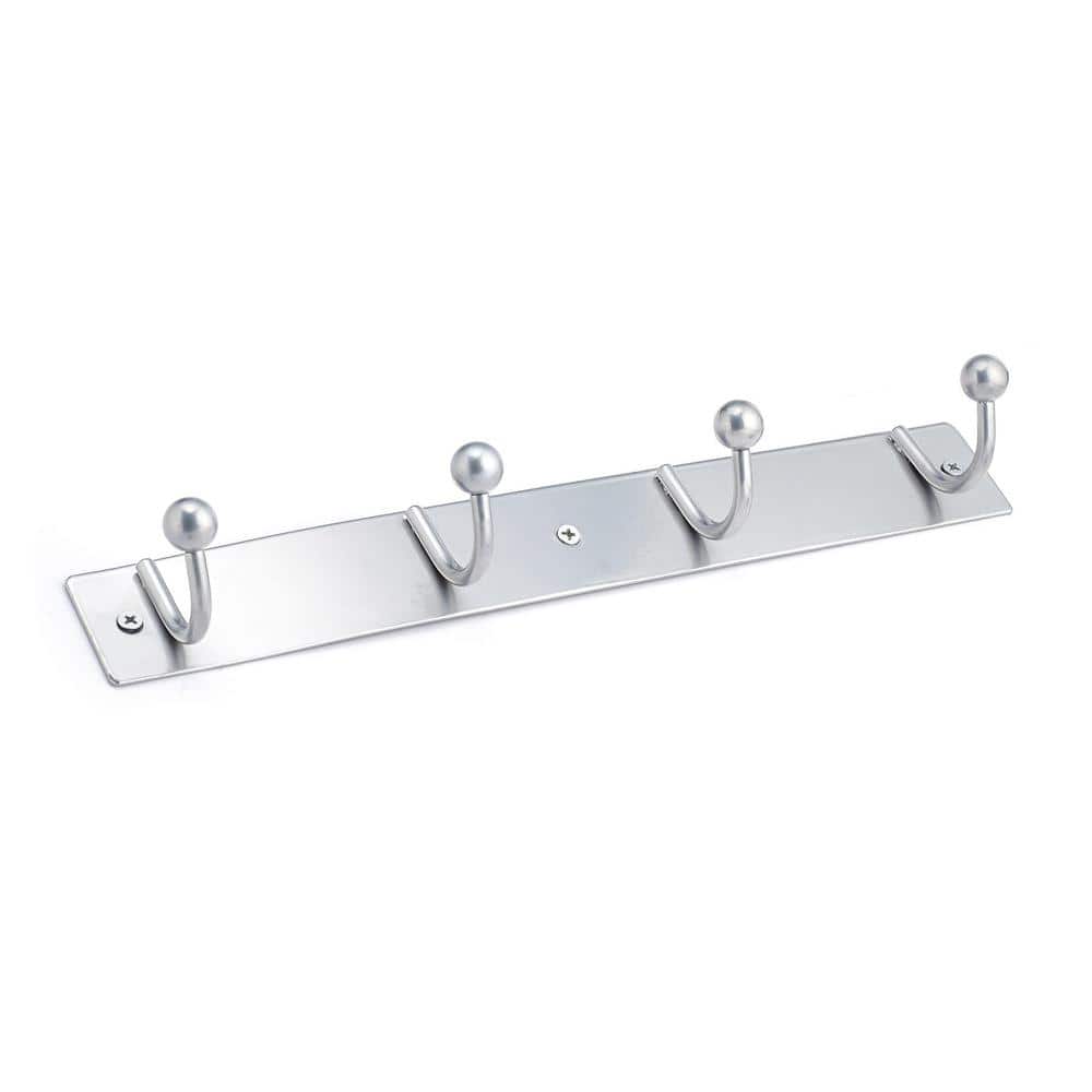 Nystrom 125/8 in. (320 mm) Brushed Aluminum Utility Hook Rack 16225BAG