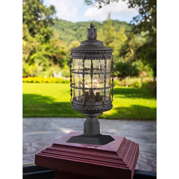 Mallorca 3-Light Outdoor Spanish Iron Post Light