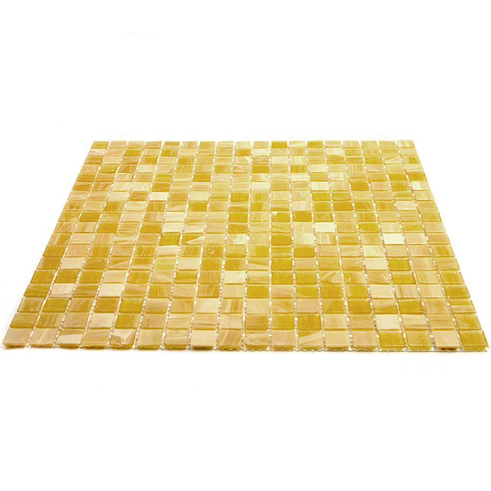 Butter Beige Glass Mosaic Wall and Floor Tile