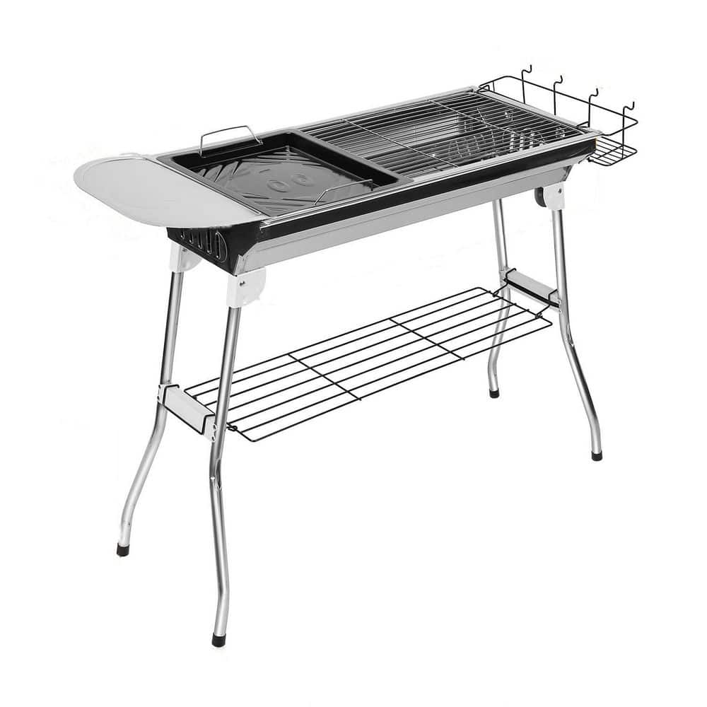 Afoxsos 39 in. Foldable BBQ Grill Portable Charcoal Barbeque Grill