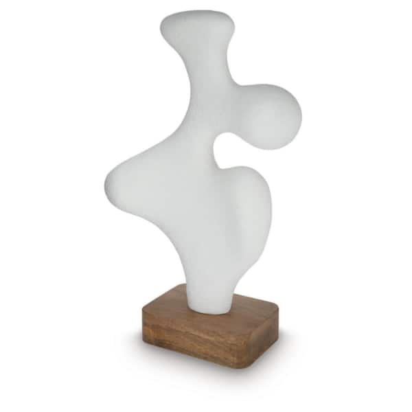 Signature DESIGN BY ASHLEY Lavarsen White 14 in. x 25 in. Abstract
