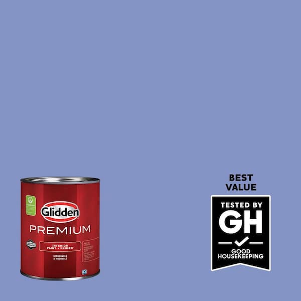 Glidden Premium 1 qt. PPG1245-5 Blue Hyacinth Semi-Gloss Interior Latex Paint