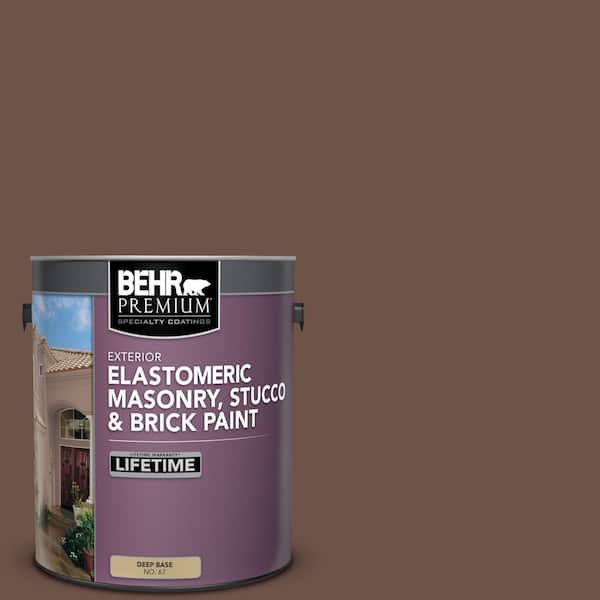 BEHR PREMIUM 1 gal. #N230-7 Rustic Tobacco Elastomeric Masonry, Stucco and Brick Exterior Paint