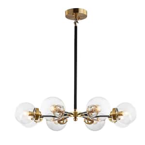 8-Light Antique Gold Bubble, Island, Shaded Cluster, Globe Chandelier for Kitchen Island with no bulbs included